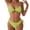 Green, variant on Womens Bikinis Set Solid Color Lace Up 2 Piece Split Bikini Swimsuit Beach Hot Summer Swimwear