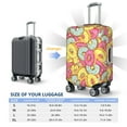thumbnail image 6 of Daiia Pink Donut and Blue Luggage Cover, Thickened Washable Travel Luggage Covers, Elastic Unique Baggage Covers for 18-20 inch Luggage-Medium, 6 of 9