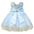 thumbnail image 3 of GYRATEDREAM Toddler Baby Girls Tulle Princess Dress Kids Embroidered V-Back with Big Bow Puffy Dresses for Wedding Ball Gown Prom Birthday Party for 3-8 Years, 3 of 8