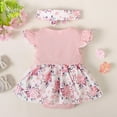 thumbnail image 3 of LAPAKIDS Infant Toddler Baby Girls Sleeveless Floral Party Swing Dress 0-3 Months, 3 of 7