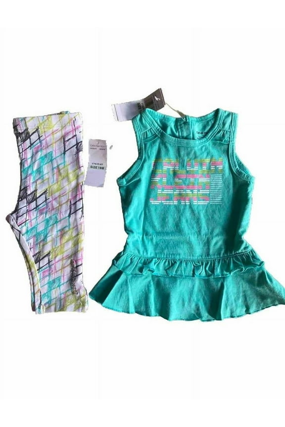 Baby Girls 2 Piece Set Top & Bottoms Emroiderey On Pants 18 Months