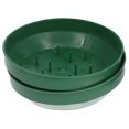 thumbnail image 1 of Green Plastic Flower Mud Trays for Plant Arrangements 2pcs Each, 1 of 9