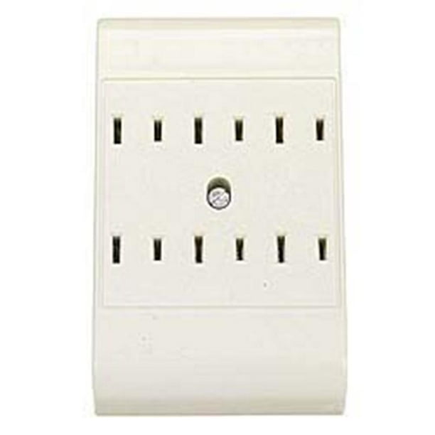 Leviton White Six Outlet PlugIn Outlet Adapter C224968700W Walmart