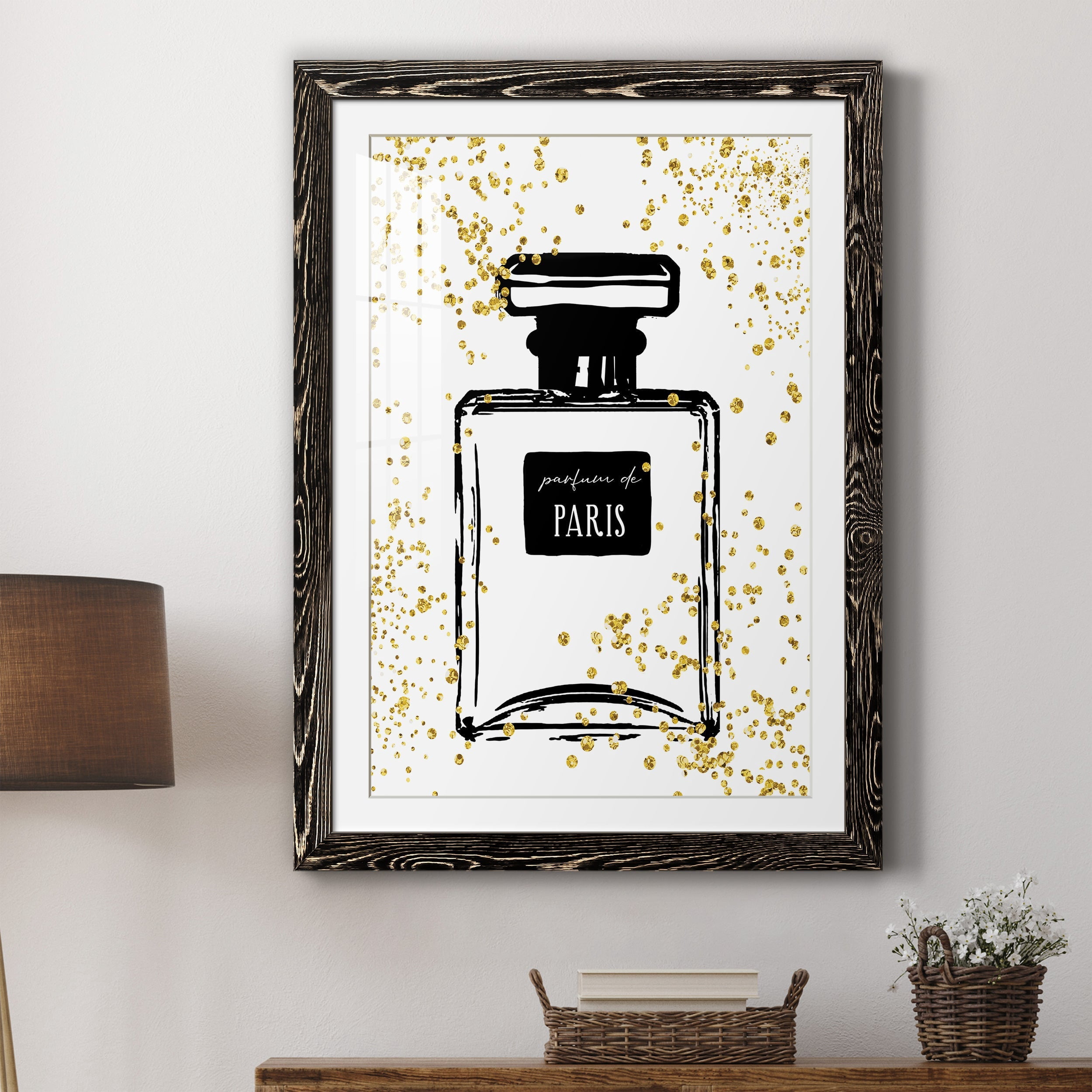 Glitter Perfume I - Premium Framed Print - Distressed Barnwood Frame - Ready to Hang