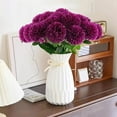 thumbnail image 5 of 8Pcs Artificial Chrysanthemums Flowers Ball Flowers, Fake Mums Flowers Silk Fall Flowers for Autumn Home Decor Indoor Floral Arrangement Table Centerpiece,11.2X3.5inch, 5 of 7