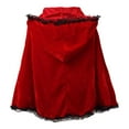 thumbnail image 6 of THDHVS shawl wraps for women,Poncho Shawl,Unisex Christmas Cape with Lace Trim Velvet Fabric and Attached Hood for All Ages Short Cloak Features Ruffle Detail for Holiday Celebrations, 6 of 7