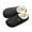 Black, variant on Waterproof Slippers for Women Retro Soft Plush Thickened House Shoes with Little Bear Print Slip-on Cozy Indoor Outdoor Slippers