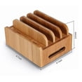 thumbnail image 2 of Mobile Phone Flat Bracket Bamboo Wood Multi-Device Charging Station Organizer Office Bracket, 2 of 5