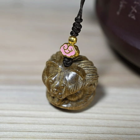 Raindrops Vintage Lion Statue Pendant for Phone and Bag Decor Lightweight Multi Colored Synthetic Material
