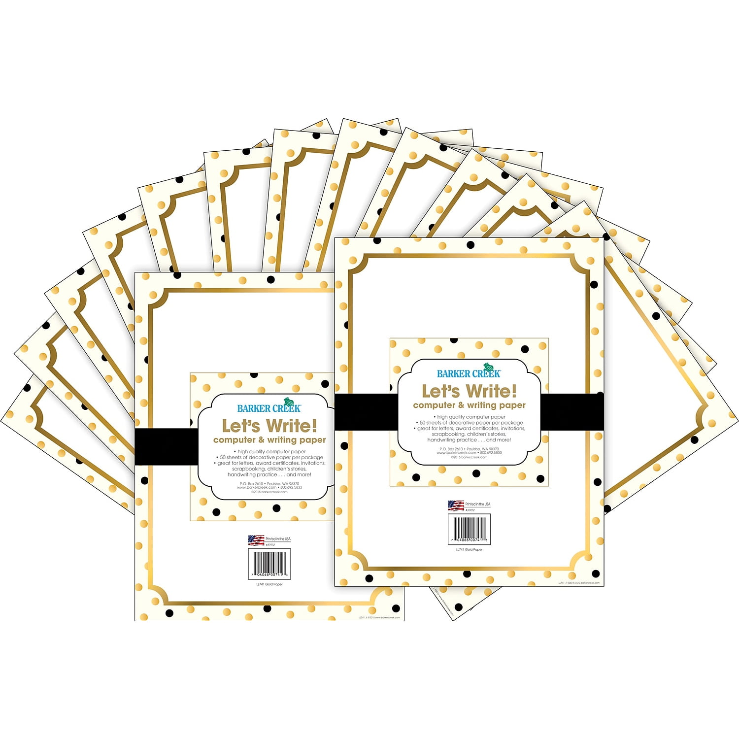 Barker Creek Gold Computer Paper ̶ 100 Sheets