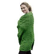 Irish Blanket 100% Merino Wool Throw Made in Ireland Patchwork Design (Merino Kiwi)
