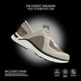 thumbnail image 4 of Zeba Men's Hands Free Slip-On Walking Shoes (Beige, 8.5), 4 of 6