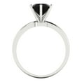 thumbnail image 4 of 1.5 ct Round Cut Natural Onyx Solitaire Engagement Ring for Women in 18K White Gold, 4 of 5