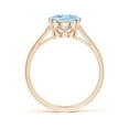 thumbnail image 2 of Angara Natural 2.2 Ct. Aquamarine Solitaire Ring in 14K Rose Gold for Women (Ring Size: 12), 2 of 9