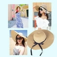 thumbnail image 7 of Peaoy Travel Foldable Wide Brim Bowknot UV Protection Floppy Summer Cap Sun Hat for Women Girl, 7 of 7