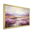thumbnail image 2 of Designart "Golden Lakeside Majesty Purple and Gold Scenery III" Cottage Framed Wall Art Decor - Country Purple Lake Living Room Framed Canvas Art, 2 of 6