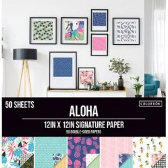 Colorbök Solid Multicolor Aloha Signature Paper Pad, 12"x12", 50 Sheets