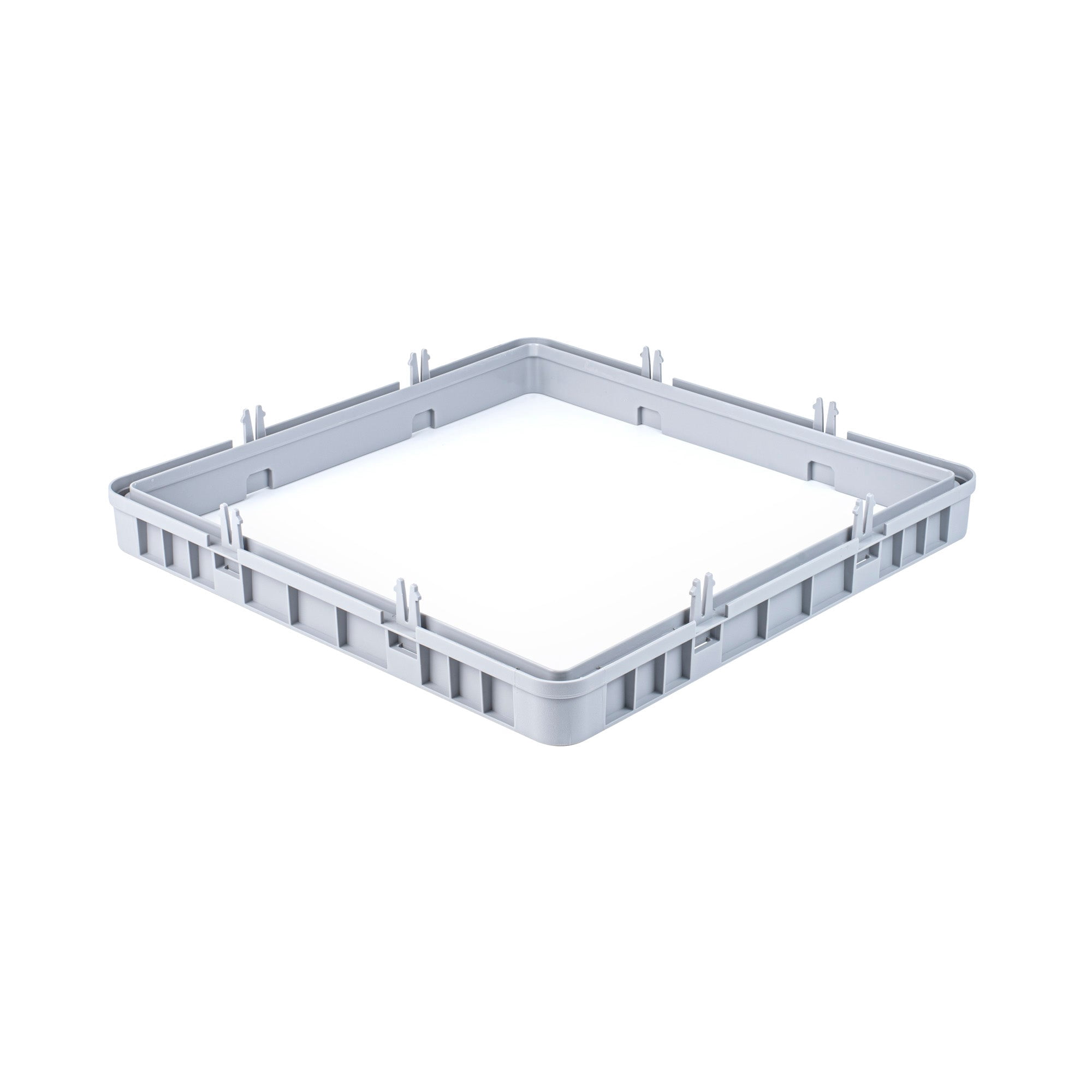Restaurantware EXTENDER ONLY, Clean Tek Professional Glass Rack Extender, 1 Heavy Duty Gray Polypropylene Add-On, Durable with Closed Sides, Dishwasher Extender, Rack Sold Separately