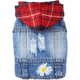 thumbnail image 1 of Ropa para mascotas, chaqueta vaquera para perros, abrigo vaquero azul fresco, chalecos con solapa para perros pequeños y medianos, sudaderas clásicas con capucha para cachorros, 1 of 6