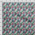 thumbnail image 4 of oneOone Polyester Lycra Turquoise Green Fabric Florals Sewing Craft Projects Fabric Prints By Yard 56 Inch Wide, 4 of 4
