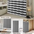 thumbnail image 5 of Shower Curtain Black Diamond Plaid Bathroom Curtains with Hooks, Waterproof Fabric White Geometric Check Bath Shower Curtains Set for Bathroom Bathtubs Decor 36x72 Inch, 5 of 8