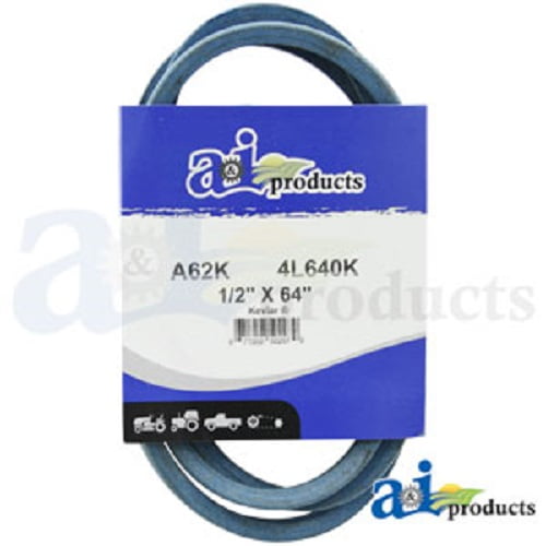 V BELT A62K A-SECTION MADE WITH KEVLAR BLUE 1//2/" X 64/"