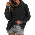 thumbnail image 4 of Qqonsie Hooded Sweatshirt Unisex Black Casual Washed, S-2XL, 4 of 7