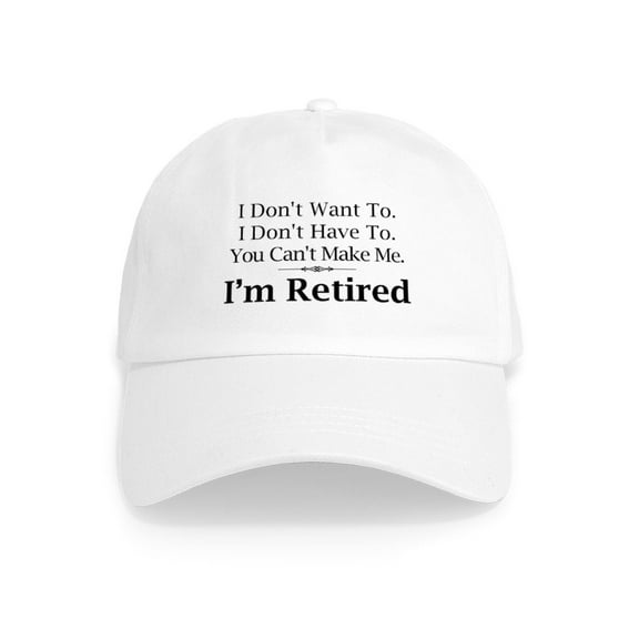 CafePress - Retired Cap - Adjustable 100% Brushed Unisex Casual Cotton Baseball Cap, Beige, 1