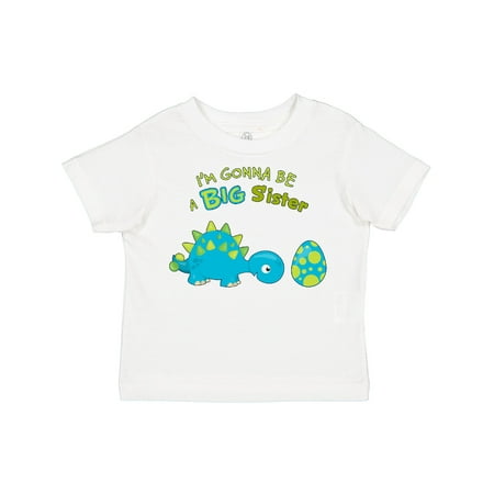 

Inktastic Happy Dinosaur Future Big Sister Gift Toddler Toddler Girl T-Shirt
