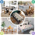 thumbnail image 5 of Striped Halloween Pattern Rectangle Tablecloth 60"x102",Waterproof Polyester Rectangle Table Cloth, Wipeable Spillproof Polyester Tablecloth for Dining, Camping, Indoor and Outdoor, 5 of 6