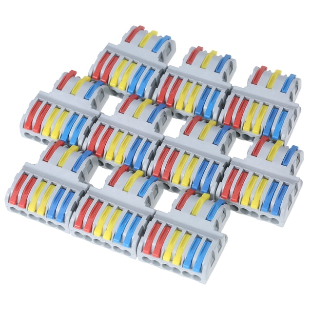 Amdohai 10pcs Wire Connectors Cable Connector Set Universal Wiring Cable Connector Fast Push-in Conductor Terminal