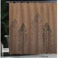 thumbnail image 3 of Ambesonne Country Shower Curtain, Pine Trees Woodland Ombre, 69"Wx70"L, Umber Black, 3 of 4