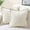 Cream white, variant on decorUhome Pack of 2 Corduroy Decorative Throw Pillow Covers 18x18 Inch with Splicing, Striped Broadside Throw Pillows for Couch Cushion Livingroom, Cream White