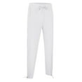 thumbnail image 5 of JTieacloth Wide Leg Pants for Men Men's Casual Pants Lightweight Breathable Loose Fit Twill Beach Drawstring Comfortable Elastic Waist Everyday Relaxed Trousers For Outdoor Travel White, 5 of 6