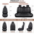 thumbnail image 7 of Full Set for Nissan Pathfinder Car Seat Covers 2011-2026,Waterproof Nappa Leather Car Seat Protector,Anti-Slip and Comfortable Car Seat Cover&Accessories(5 Seats/Black&White), 7 of 7