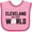 Pink and Fuchsia, variant on Inktastic Cleveland Vs. the World with Baseball Boys or Girls Baby Bib