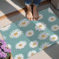 thumbnail image 4 of Teal Daisy Flower Yellow Centers Pattern Door Rugs,Washable Non Slip Door Mats Indoor,Decorative Door Mats,Entry Mat Indoor for Entrance,Bedroom,Kitchen,Bathroom,20"x32", 4 of 6