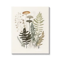 Stupell Industries Neutral Forest Ferns Botanical & Floral Painting Gallery Wrapped Canvas Art Print Wall Art, 24 x 30