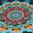 thumbnail image 6 of HAOXIT Boho Mandala Blue Colorful Vintage Waterproof Picnic Patio Table Cloth Cover Decorations Fabric Circular Tablecloth for Home Dining Room Kitchen Decor 31-35, 6 of 8