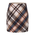 thumbnail image 2 of Lolmot Womens Plaid Flannel Skirts, Y2K Classic Fit High Rise Mini Skirt, Stretchy Pencil Skirts, Fall Winter Business Outfits, 2 of 9