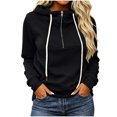 thumbnail image 2 of Neewe Women’s 2026 Fall Long Sleeve Hoodie Drawstring Pullover Sweatshirt Solid Color Casual Tops Blouse, 2 of 7