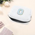 thumbnail image 3 of Unique Bargains 1 Pc Letter O Pattern Makeup Bag for Travel White Corduroy, 3 of 6