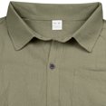 thumbnail image 7 of Men's Sleeveless Linen Shirts Collared Button Down Beach Shirts Solid Color Casual Tank Tops, 7 of 7