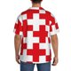 thumbnail image 3 of Balery Red Cross 1 Camisa Casual de Manga Corta con Botones para Hombre, Texturizada, Estilo Cubano, para Playa, Verano-Medium, 3 of 5