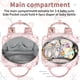 thumbnail image 5 of Mochila para pañales, bolsa de pañales para mamá, mochila grande rosa para pañales para niñas, mochila para mamá con estampado floral para viajes de trabajo y vacaciones con bolsillos aislados y corre, 5 of 5