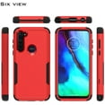 thumbnail image 4 of Xpression Cover for Apple iPhone 13 (6.1") Slim Hybrid Shockproof Silicone Rubber TPU + Hard PC Heavy Duty Three Layer Body Protection Phone Case - Red Black, 4 of 9