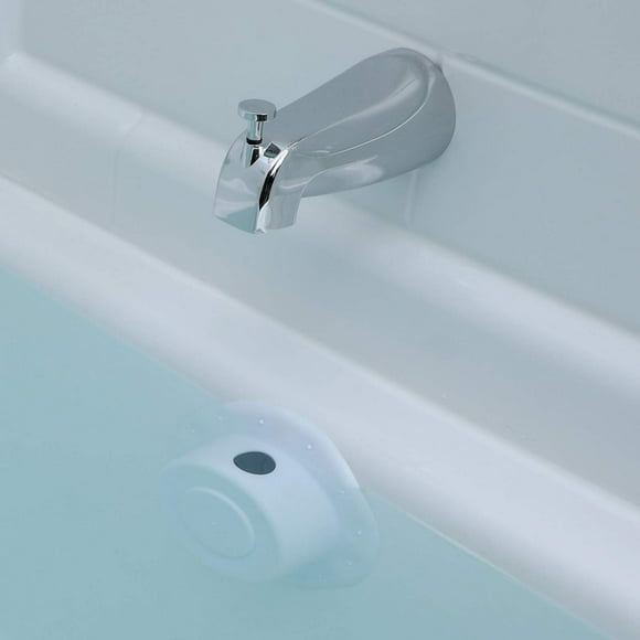 SlipX Solutions Couvercle de Drain Sans Fond / Couvercle de Débordement pour Baignoire / Excellents Cadeaux pour Maman, Accessoires de Spa et de Bain / Bloc de Drainage, Bouchon d'Eau / Essentiels de Bain pour Femmes / Diamètre de 4 Pouces, Blanc