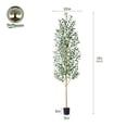 thumbnail image 5 of DR.Planzen Artificial Olive Tree 7 ft Tall Faux Floor Plant in Black Pot - Realistic Greenery with Adjustable Branches and Fruits - Indoor Home Office Decor for Living Room Apartment Workspace, 5 of 8