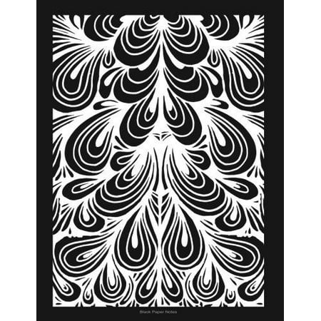 Black Paper Notes Abstract Folds Negative Black Pages