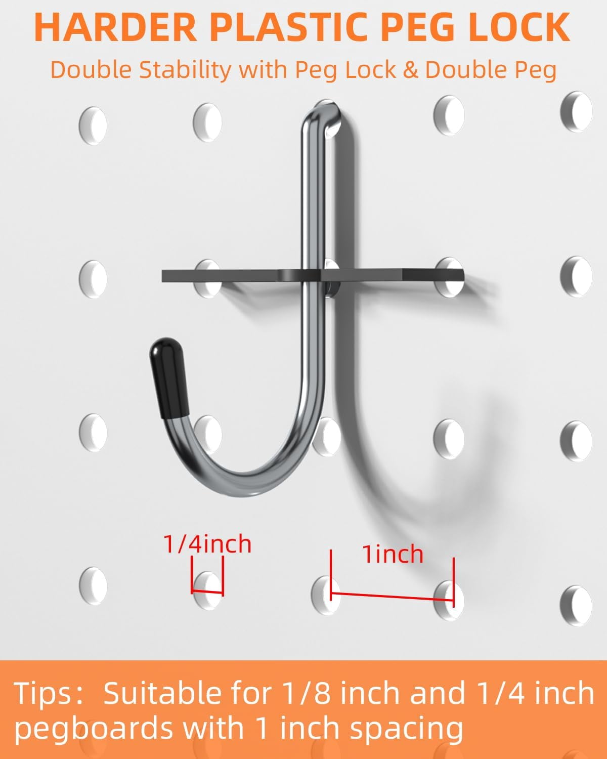 INCLY 122PCS Pegboard Accessories Organizer Kit, Peg Board Hooks Set with Bins for Hanging Various Tools, 1/8 1/4 inch Pegboard Hooks Assortment for Organizing Storage, Garage Wall Attachments